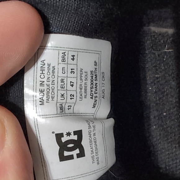 DC Men's Black and Maroon Sneakers - Picture 5 of 5